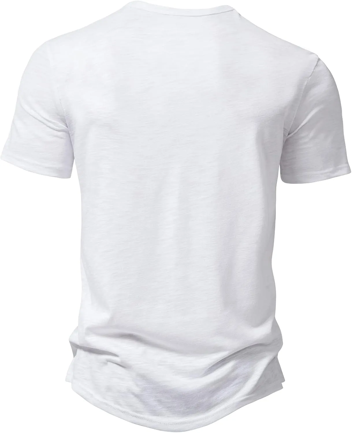 Men's Short Sleeve Henley Shirt Casual Stretchy Slim Fit T Shirt
