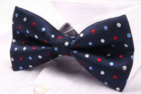 NEW Active Solid Dot Geometric Bow Tie One Size Noeud Papillon Boys and Girls Polyester Cravat Bowties Female Neckwear Hot