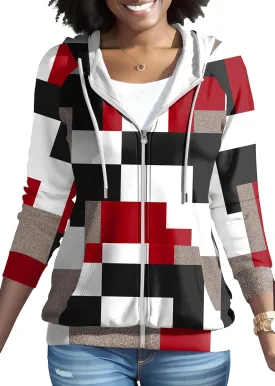 Nimsruc Zip Up Hoodies For Women Long Sleeve Casual