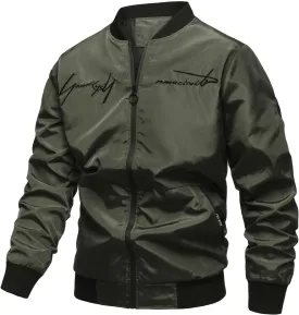 RTRDE Men's Lightweight Bomber Jacket Spring Fall Windbreaker Zip Up Coat with Pocket Casual Work Jackets, M-3XL