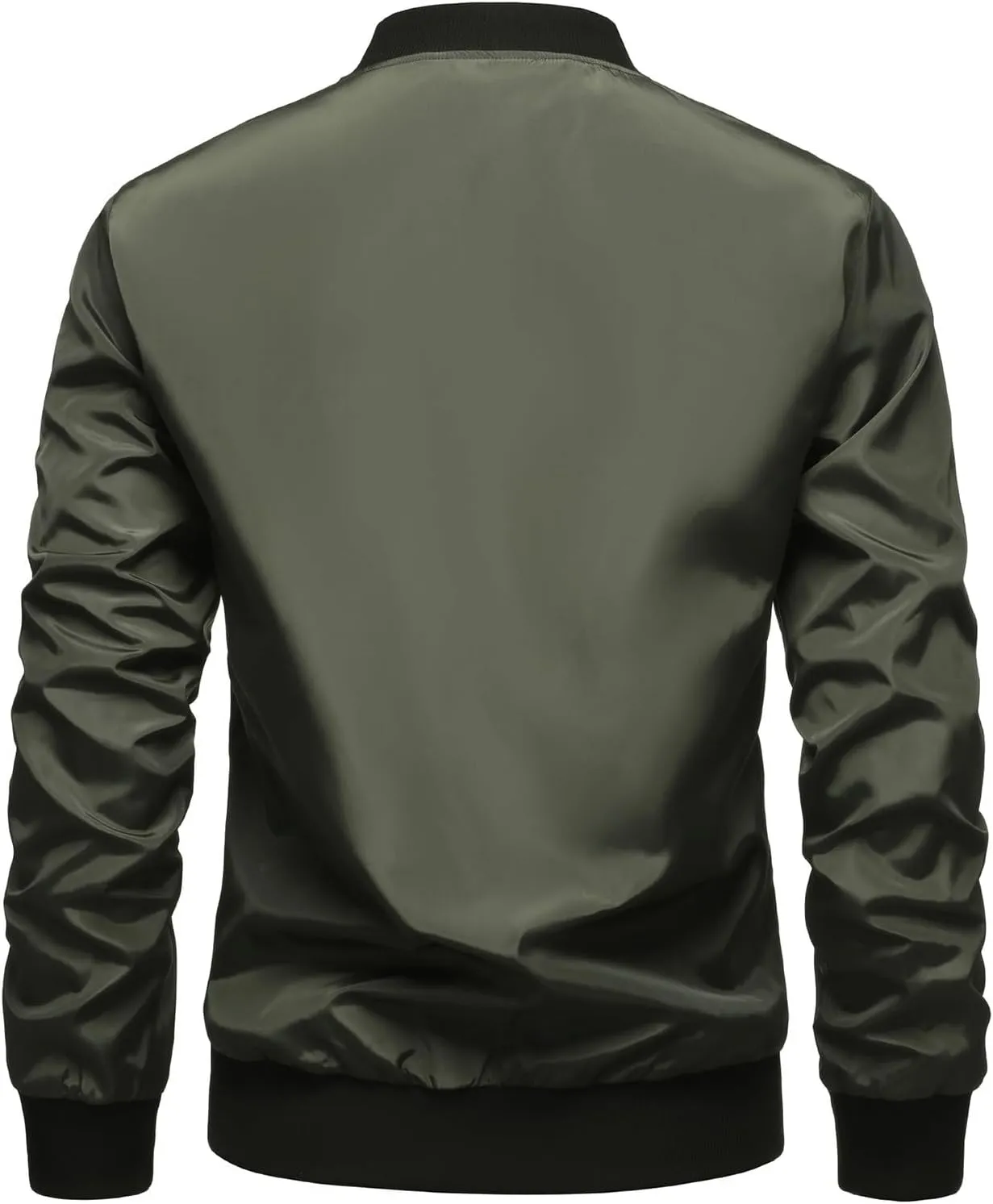 RTRDE Men's Lightweight Bomber Jacket Spring Fall Windbreaker Zip Up Coat with Pocket Casual Work Jackets, M-3XL