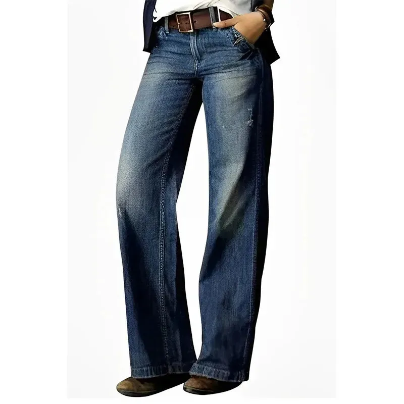 Straight Wide Leg Jeans