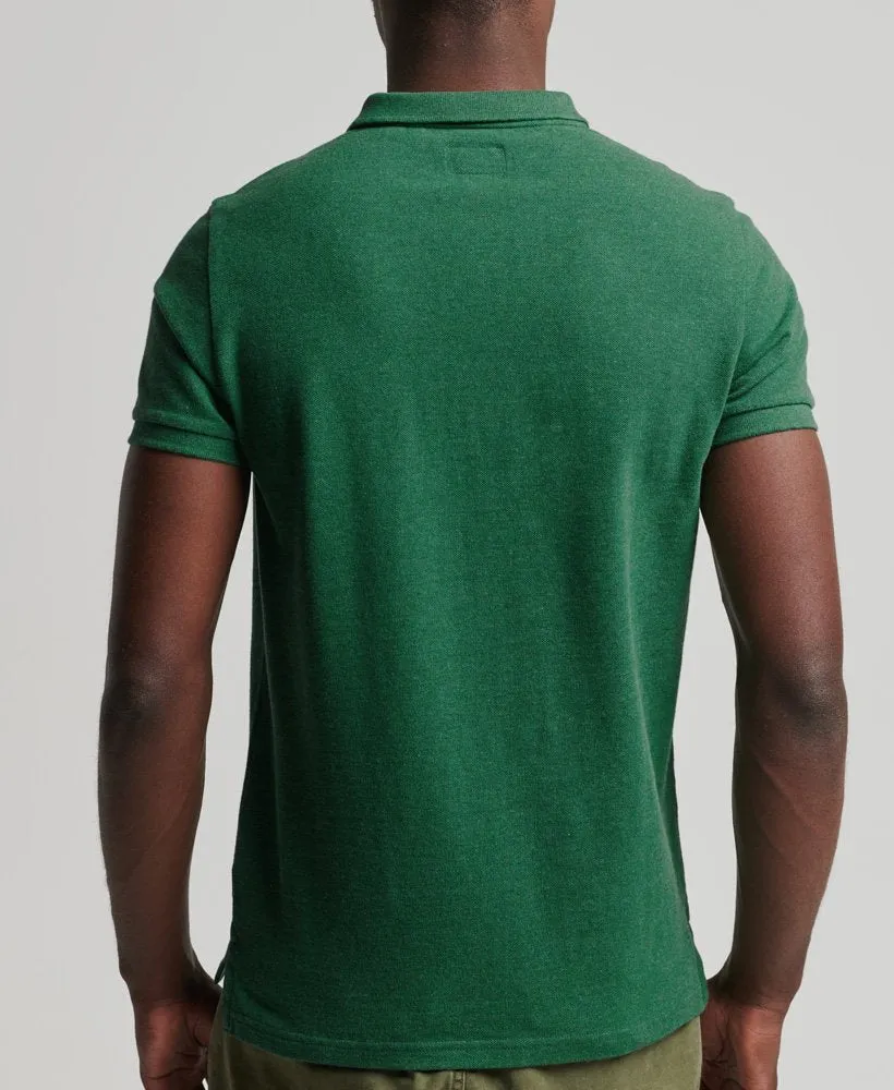 Superdry Organic Cotton Classic Pique Polo Shirt - Field Green Marl