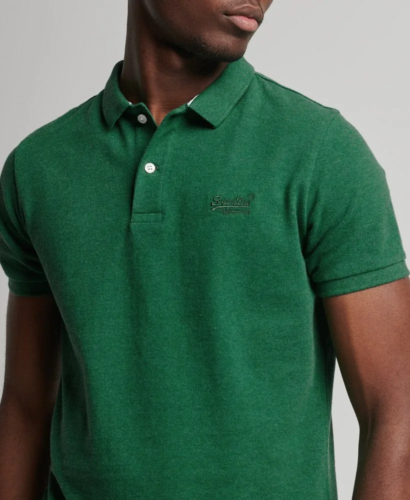 Superdry Organic Cotton Classic Pique Polo Shirt - Field Green Marl