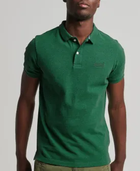 Superdry Organic Cotton Classic Pique Polo Shirt - Field Green Marl