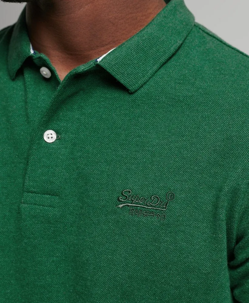 Superdry Organic Cotton Classic Pique Polo Shirt - Field Green Marl