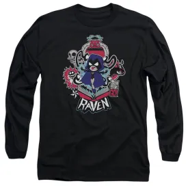 Teen Titans Go  Raven Adult Black Long Sleeve T-shirt