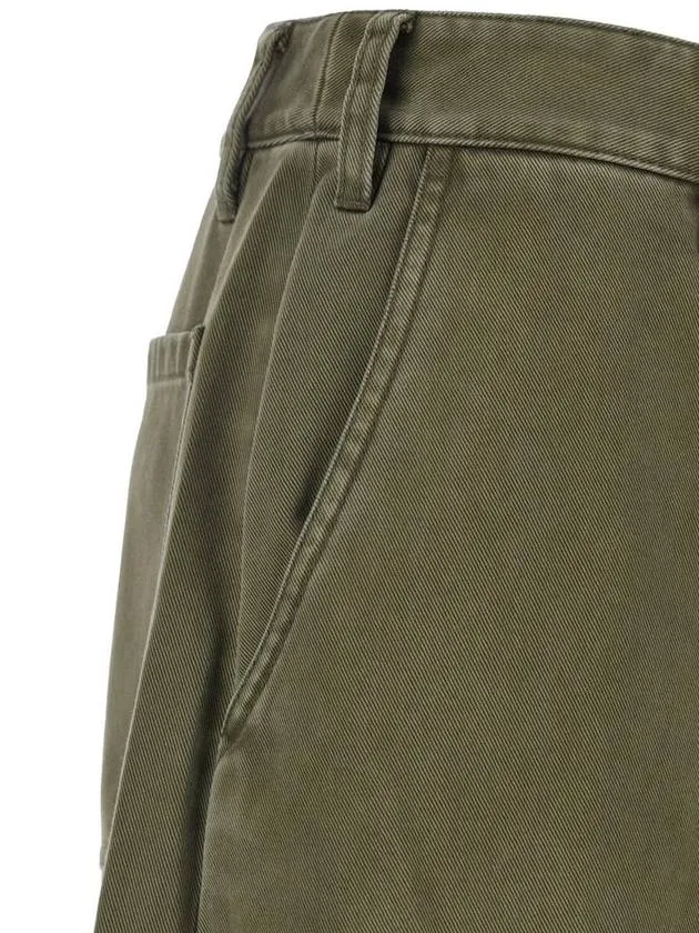 'The Bubble Cargo' Green Jeans In Cotton Woman