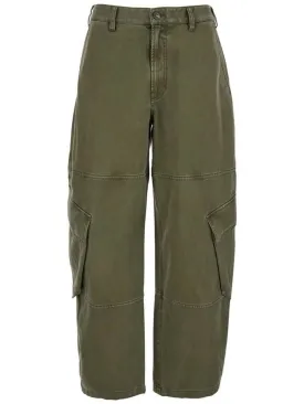 'The Bubble Cargo' Green Jeans In Cotton Woman