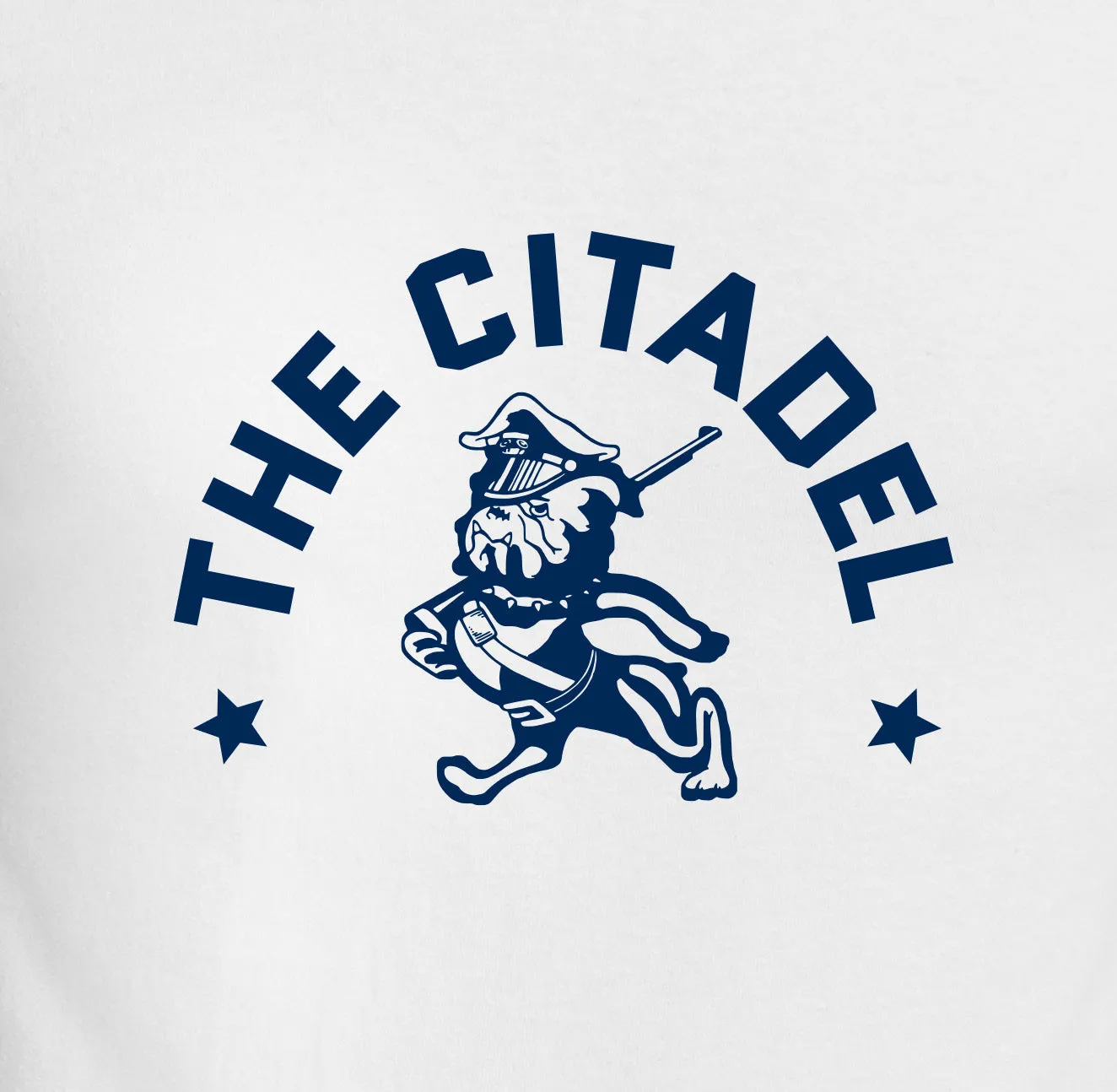 The Citadel, Marching Bulldog and Stars Ringer Teen Shirt