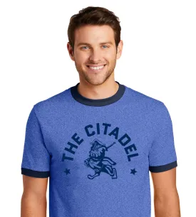 The Citadel, Marching Bulldog and Stars Ringer Teen Shirt