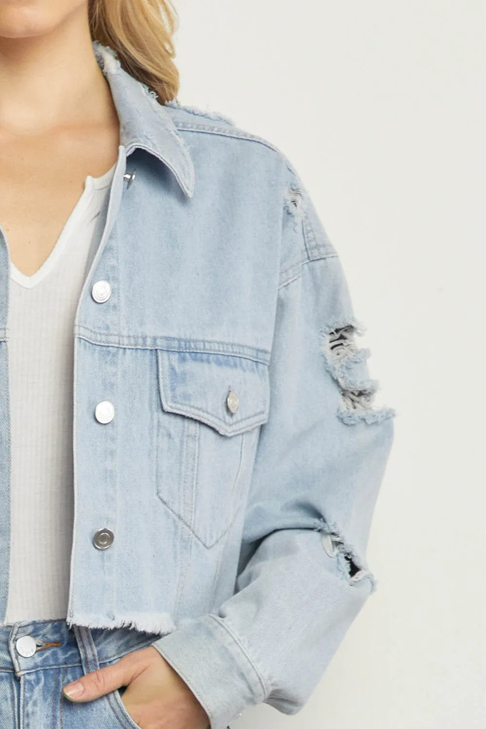 The Kadence Cropped Denim Jacket