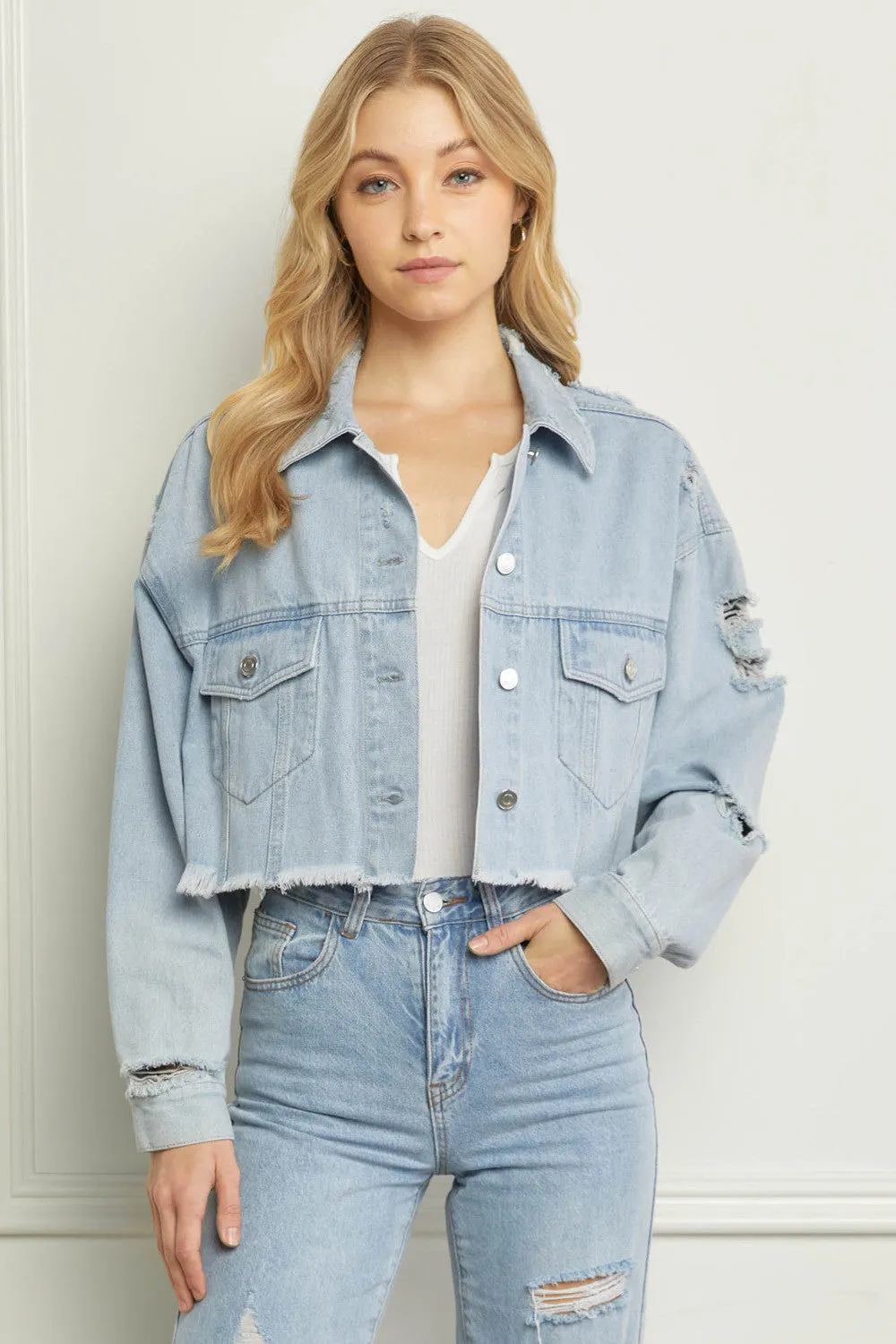 The Kadence Cropped Denim Jacket