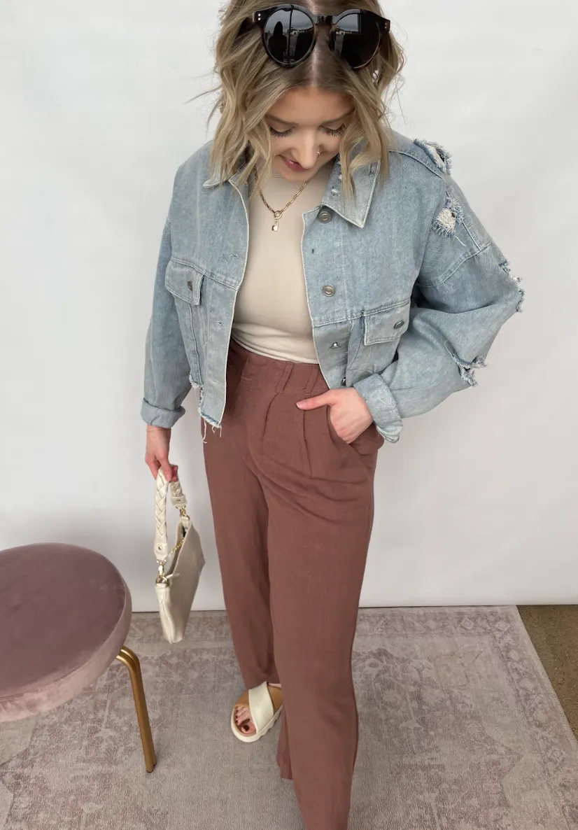 The Kadence Cropped Denim Jacket