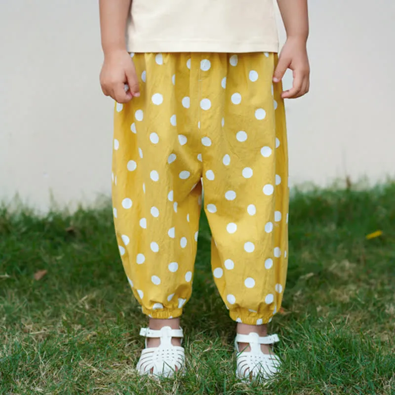 Toddler Anti-mosquito Dots Loose Simple Pants