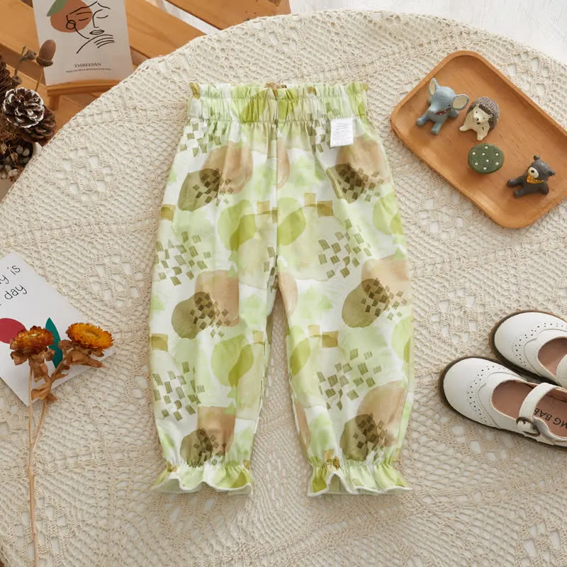 Toddler Anti-mosquito Flower Jogger Pants