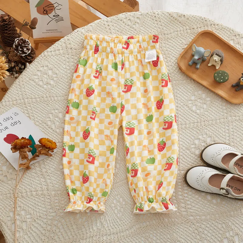 Toddler Anti-mosquito Flower Jogger Pants
