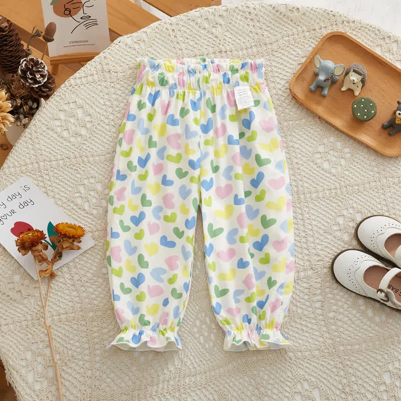 Toddler Anti-mosquito Flower Jogger Pants