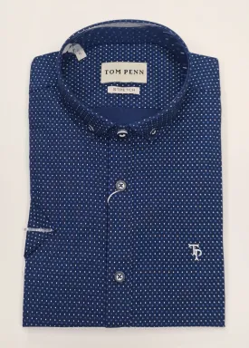 Tom Penn Short Sleeve Shirt 847 - Navy