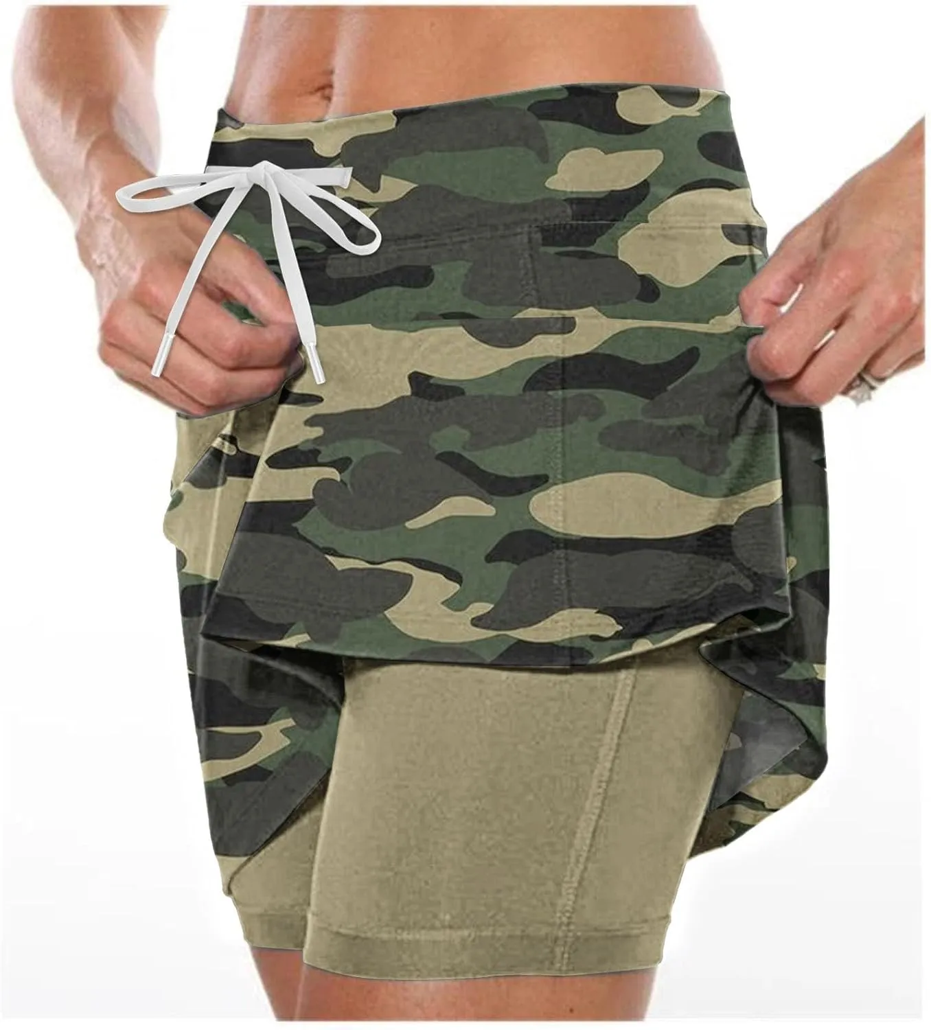 Womens Activewear Pleated Tennis Skirts Fade Pattern Printed Culottes Skinny Mid Waisted Workout Summer Fashion Skirt