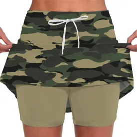 Womens Activewear Pleated Tennis Skirts Fade Pattern Printed Culottes Skinny Mid Waisted Workout Summer Fashion Skirt