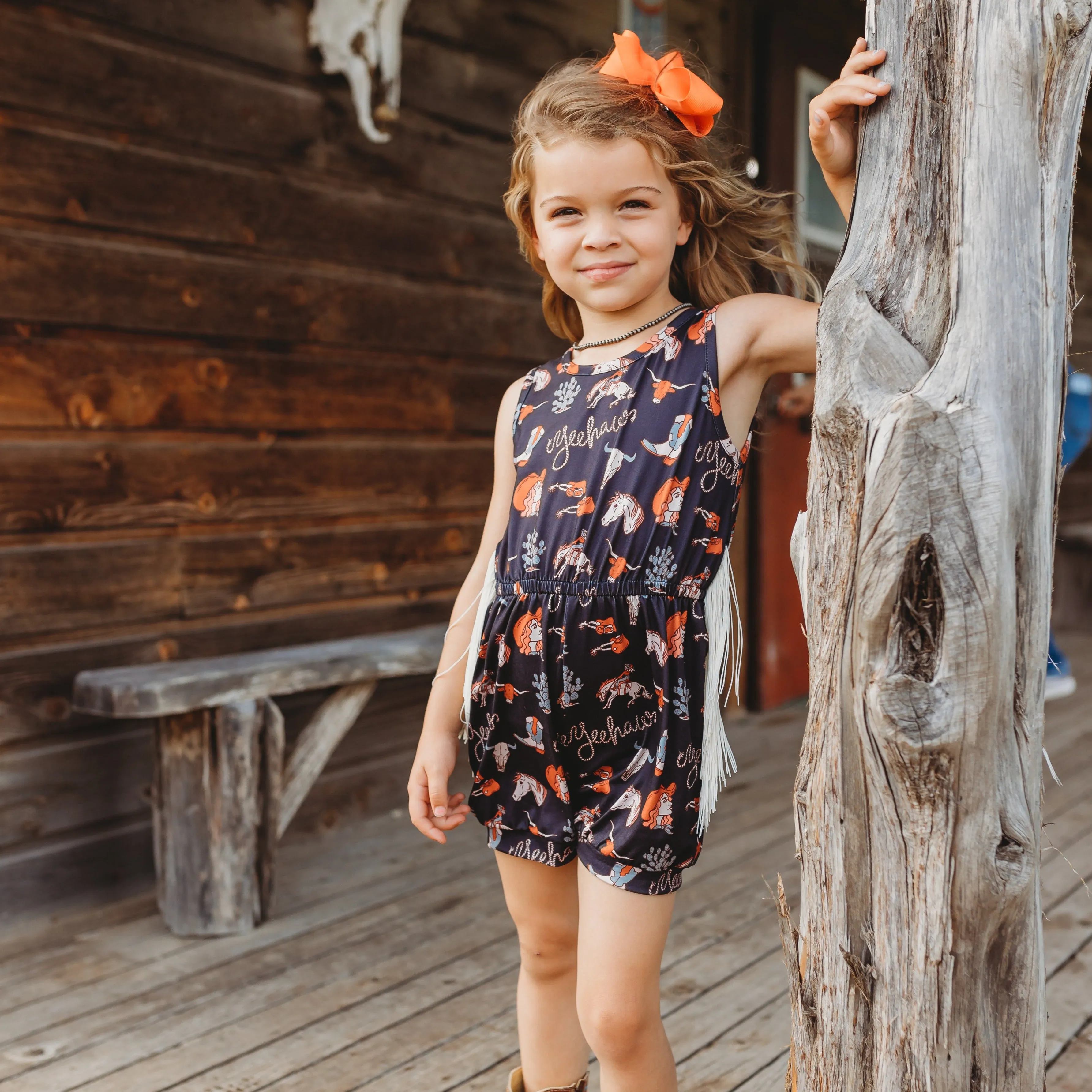 Yeehaw Fringe Romper Baby (0-18M)