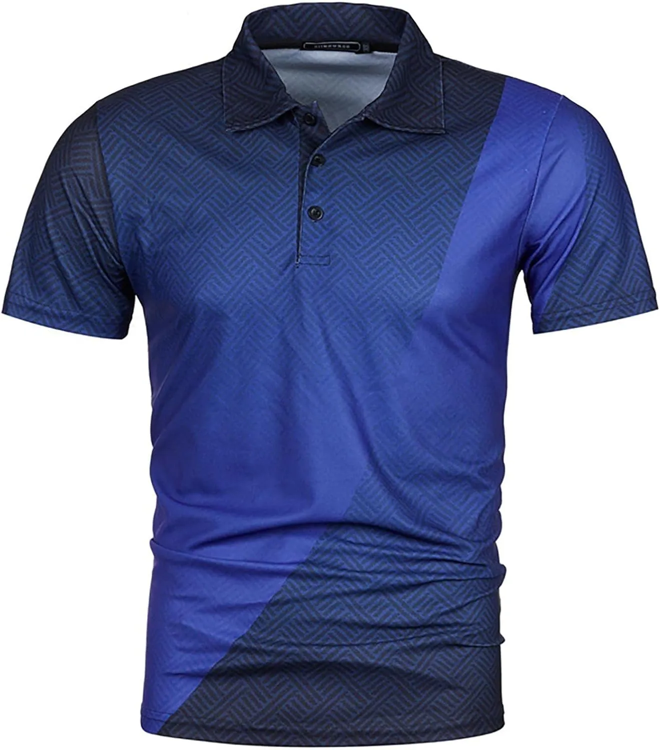 Ymosrh Men's Polo Shirts Short Sleeve Graphic Golf Shirts Casual Button Down T Shirt Business Casual Shirts, M-5XL