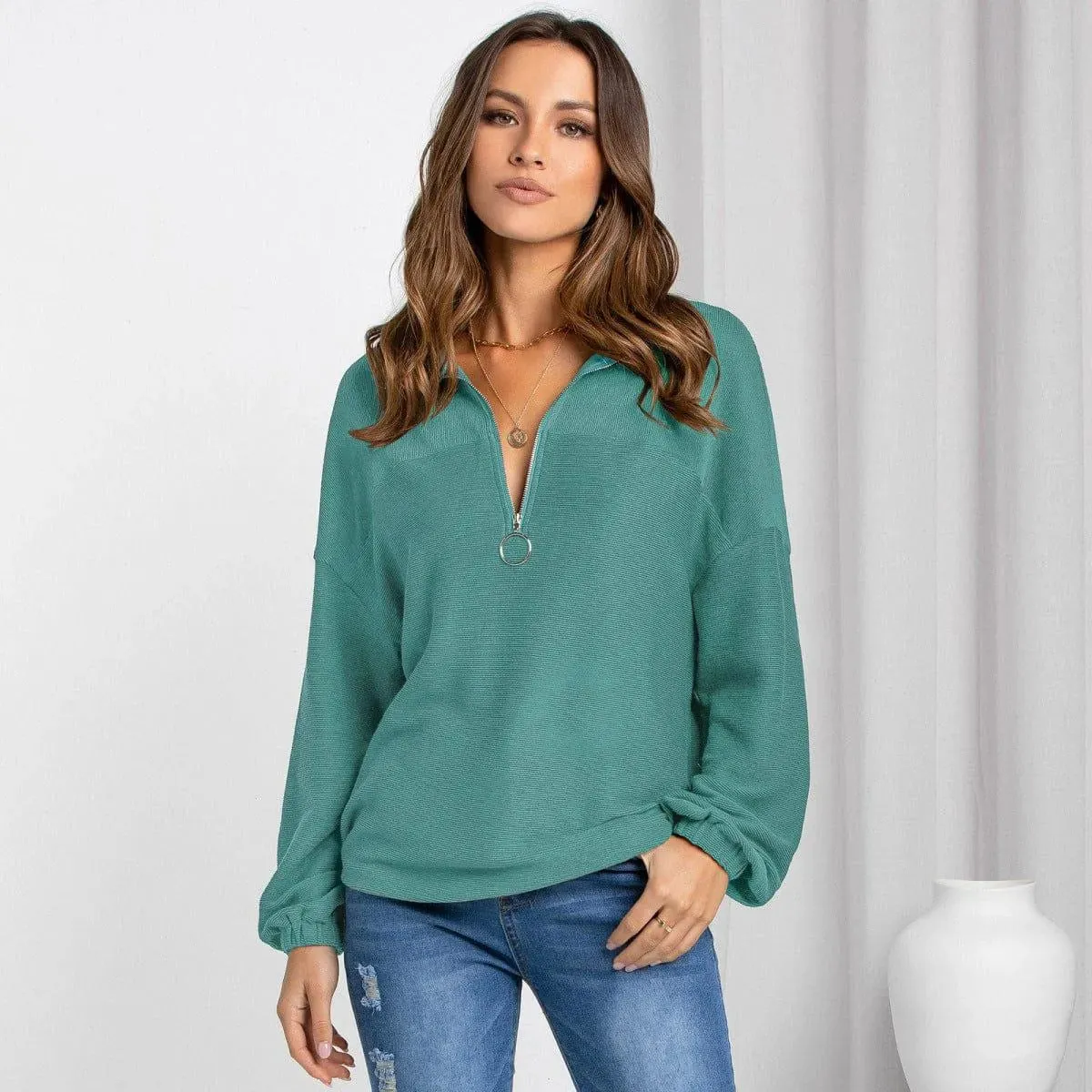 Zipper Up Sweatshirt